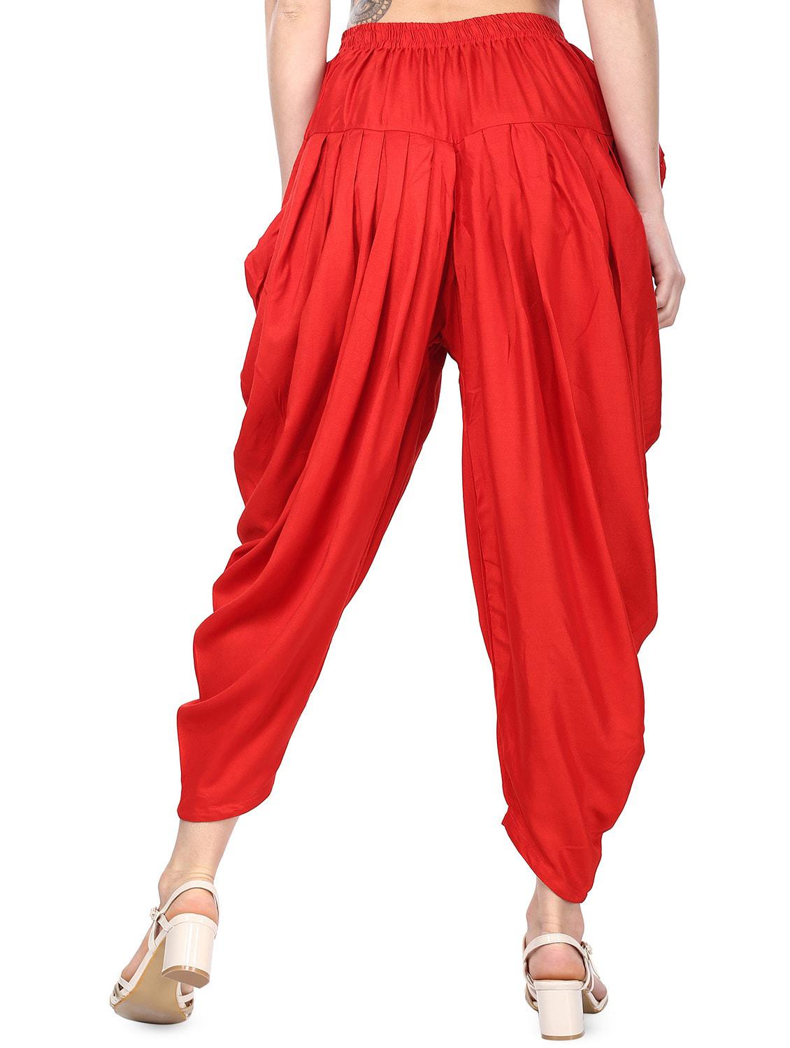 red cotton dhoti salwar salwars - 16343155 - Zoom Image - 3