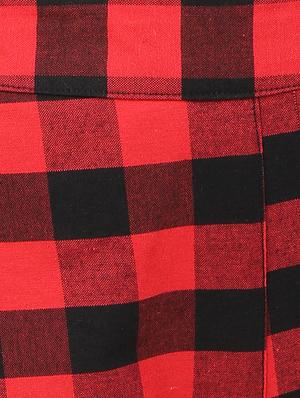 high rise checkered trouser - 16343481 - Standard Image - 3
