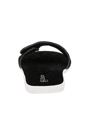 black suede slip on flip flops - 16343558 - Standard Image - 3