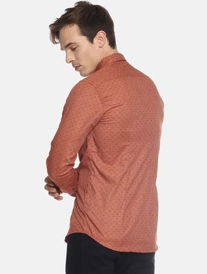 orange self design casual shirt - 16343606 - Standard Image - 3