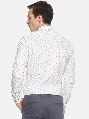 white printed casual shirt - 16343613 - Standard Image - 3