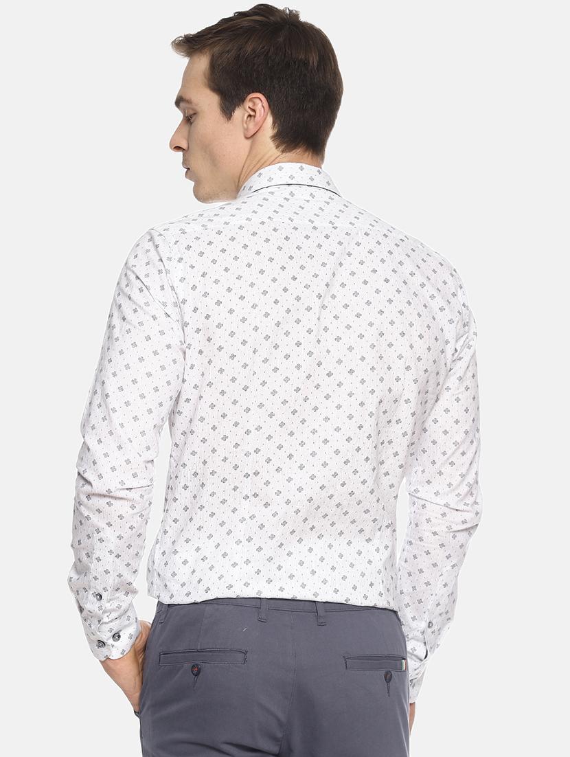 white printed casual shirt - 16343613 - Zoom Image - 3