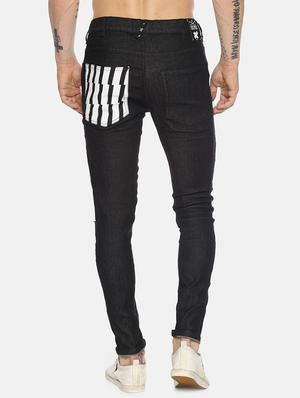 black printed distressed jeans - 16345298 - Standard Image - 3