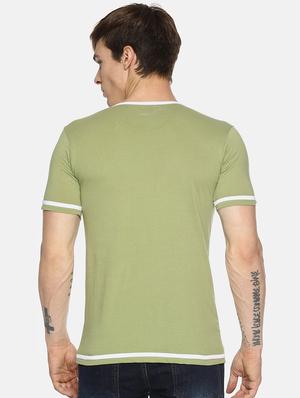 green chest print t-shirt - 16345783 - Standard Image - 3