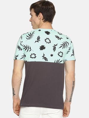 grey tropical print t-shirt - 16345796 - Standard Image - 3