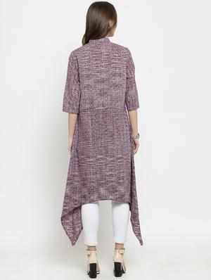 solid asymmetric kurta - 16345825 - Standard Image - 3