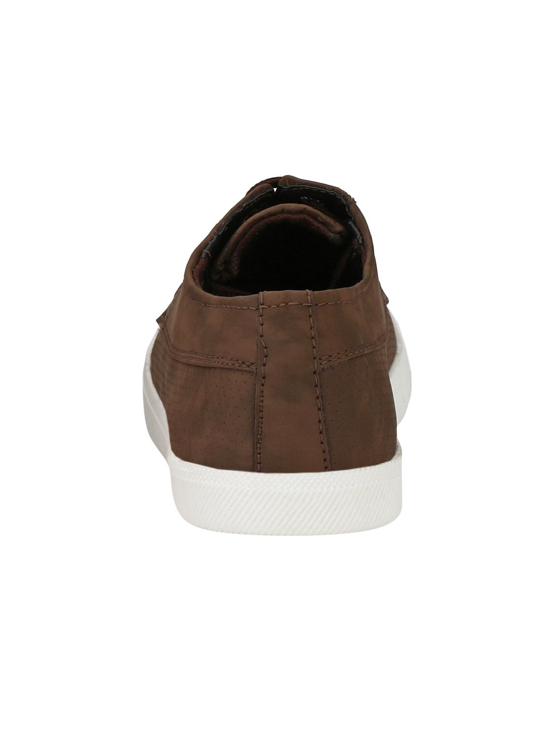 brown leatherette lace up sneakers - 16346568 - Zoom Image - 3