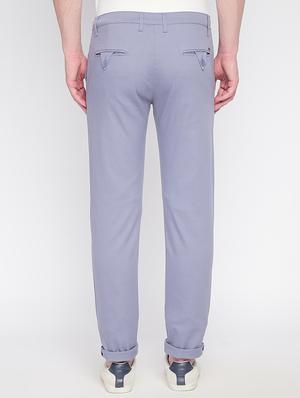 light blue solid flat front chinos - 16346932 - Standard Image - 3