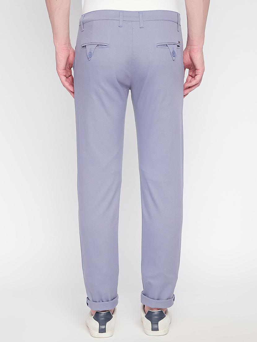 light blue solid flat front chinos - 16346932 - Zoom Image - 3