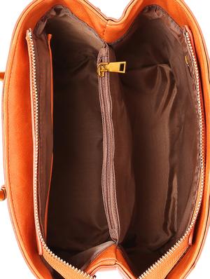 orange leatherette (pu) regular sling bag - 16347318 - Standard Image - 3