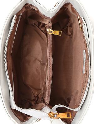 white leatherette (pu) regular sling bag - 16347322 - Standard Image - 3
