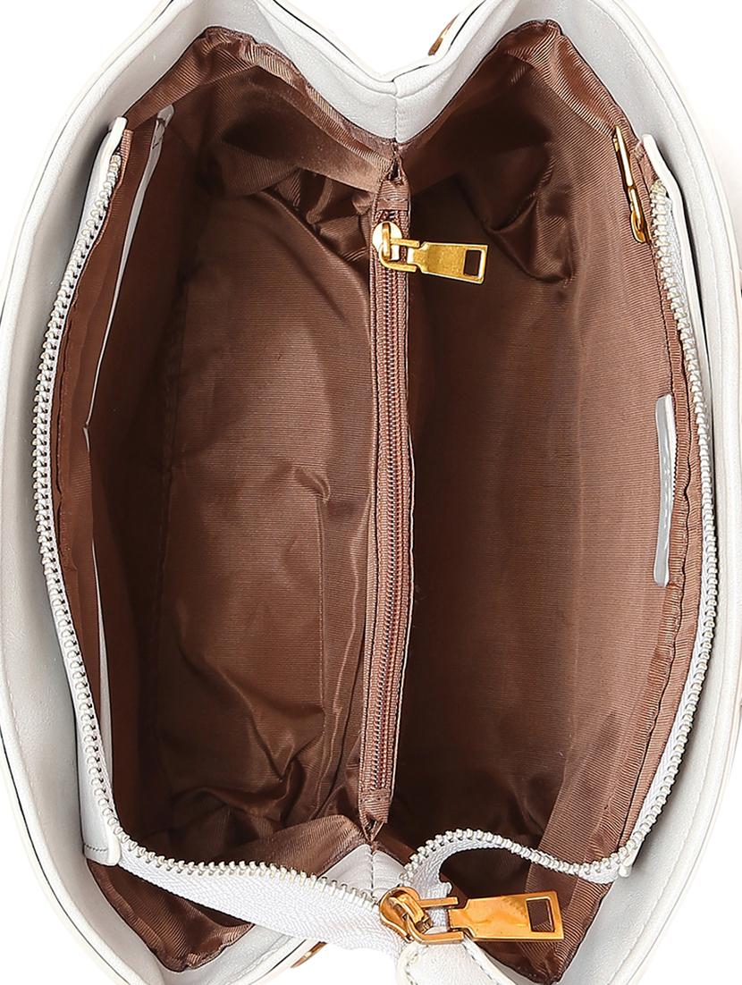 white leatherette (pu) regular sling bag - 16347322 - Zoom Image - 3