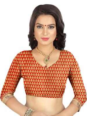 Paisley banarasi saree with blouse - 16347739 - Standard Image - 3