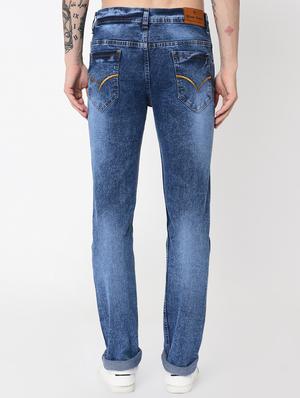 blue side tape light washed jeans - 16348158 - Standard Image - 3