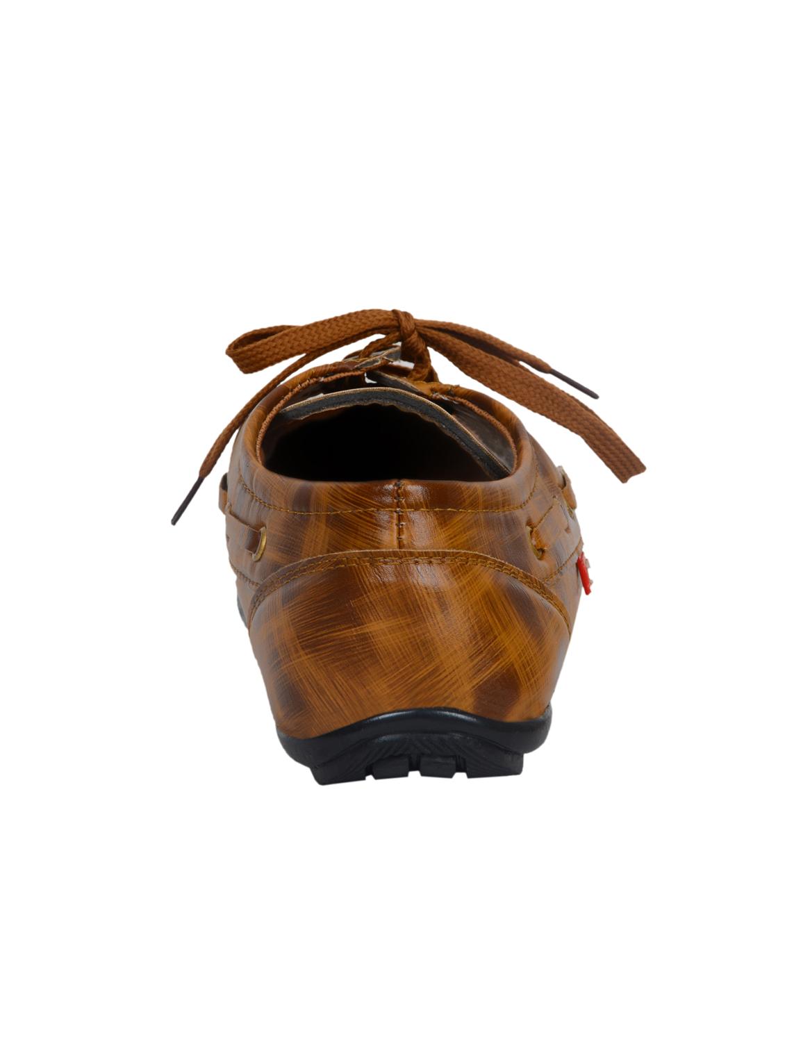 tan leatherette lace up boatshoes - 16348217 - Zoom Image - 3