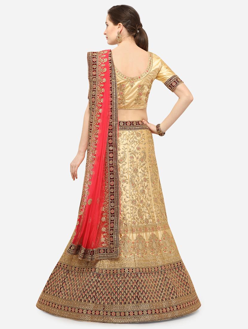 embroidered a-line lehenga - 16348642 - Zoom Image - 3