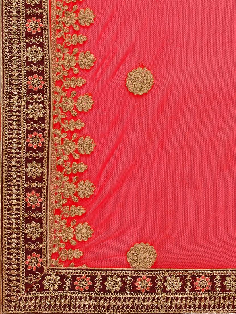 embroidered a-line lehenga - 16348642 - Zoom Image - 6