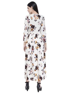 pleat detail floral maxi dress - 16349343 - Standard Image - 3