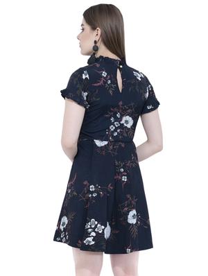 frill trim floral a-line dress - 16349348 - Standard Image - 3