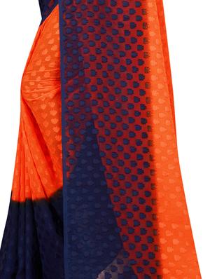 color block woven saree with blouse - 16349362 - Standard Image - 3