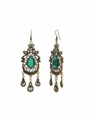 green drop earring - 16350056 - Standard Image - 3