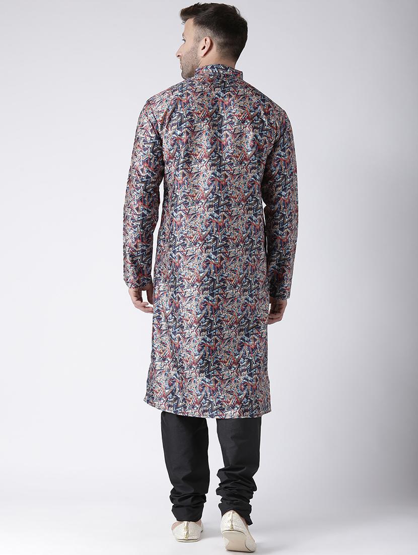 multi colored printed kurta pyjama set - 16350106 - Zoom Image - 3