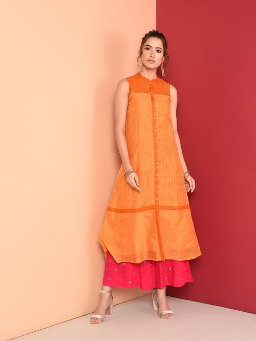 sequined a-line kurta - 16350318 - Standard Image - 1