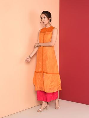 sequined a-line kurta - 16350318 - Standard Image - 3