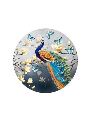 Studio Shubham wooden Floral Peacock wall plates for hanging(Set of 3) - 16351112 - Standard Image - 3