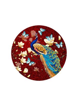 Studio Shubham wooden Floral peacock wall plates for hanging(Set of 3) - 16351125 - Standard Image - 3
