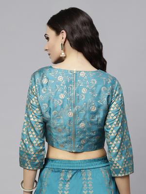 block printed blouse - 16351538 - Standard Image - 3