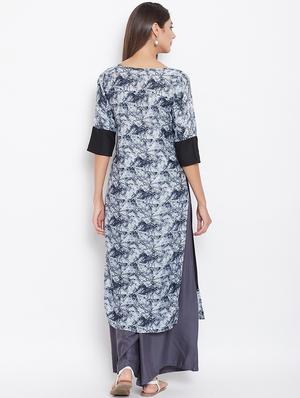embroidered straight kurta - 16351555 - Standard Image - 3