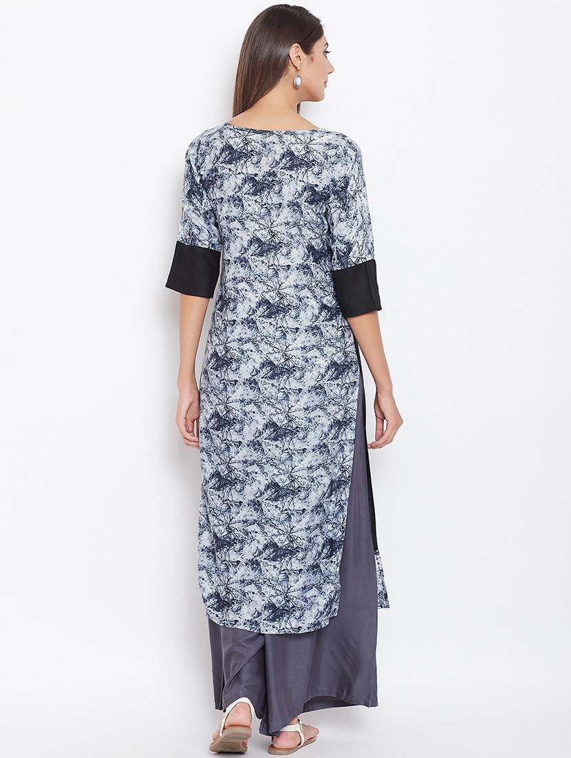 embroidered straight kurta - 16351555 - Zoom Image - 3