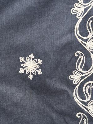 grey cotton embroidered dupatta - 16352202 - Standard Image - 6