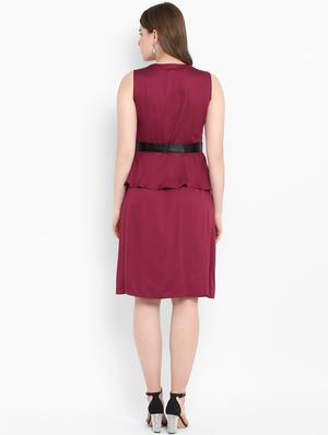 ruffle detail tie front a-line dress - 16353685 - Standard Image - 3