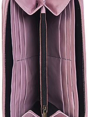 pink leather regular clutch - 16355728 - Standard Image - 3