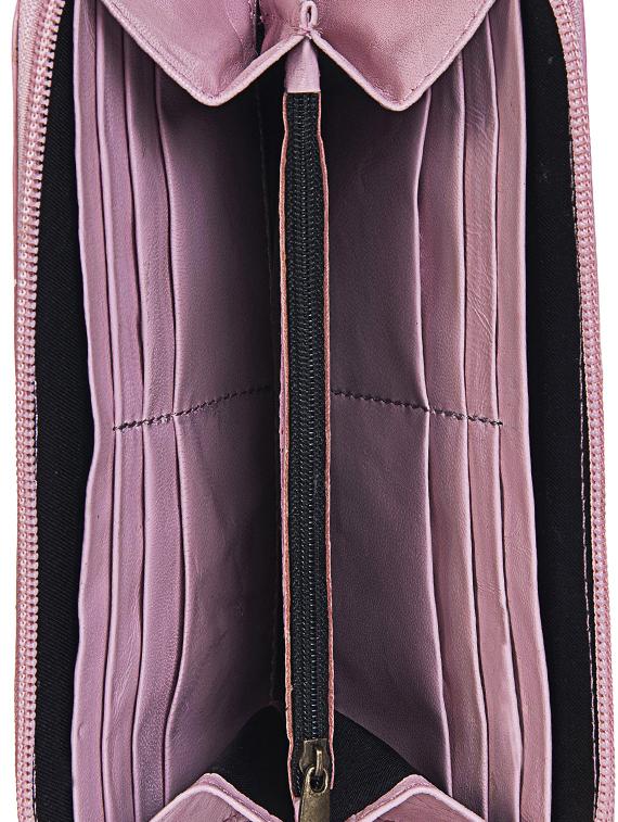 pink leather regular clutch - 16355728 - Zoom Image - 3