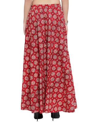 printed a-line skirt - 16356661 - Standard Image - 3