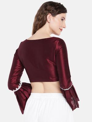 gota lace solid blouse - 16357170 - Standard Image - 3