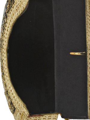 gold metal box clutch - 16357214 - Standard Image - 3