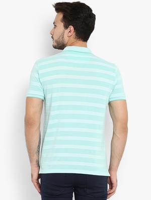 blue striped polo t-shirt - 16358213 - Standard Image - 3