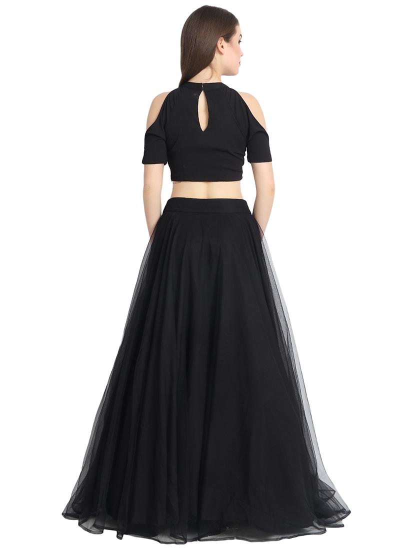key hole solid lehenga - 16358787 - Zoom Image - 3