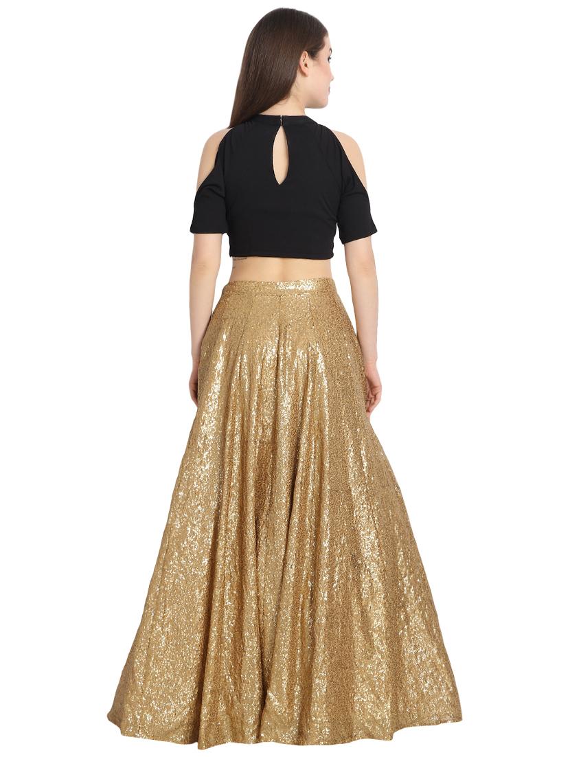 gold key hole lehenga - 16358797 - Zoom Image - 3
