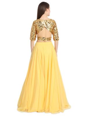 sequins a-line lehenga - 16358815 - Standard Image - 3
