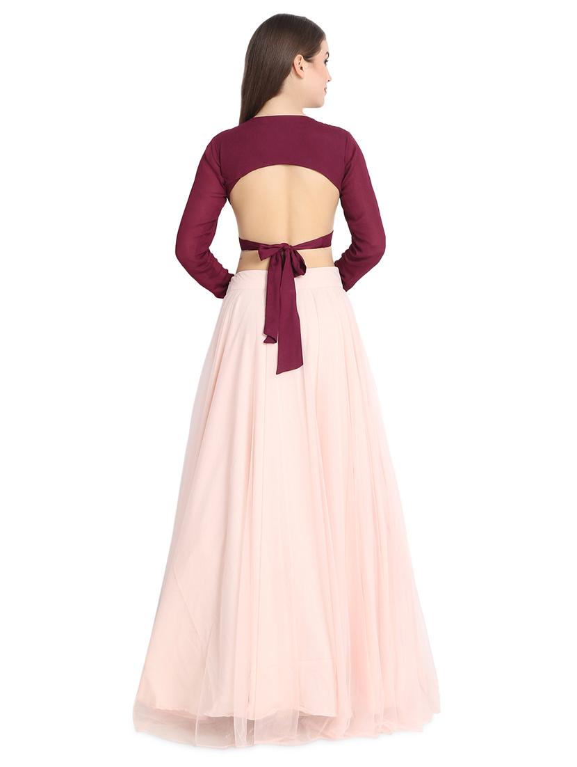 criss cross lehenga - 16358819 - Zoom Image - 3