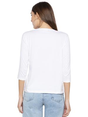 quirky print round neck tee - 16360376 - Standard Image - 3