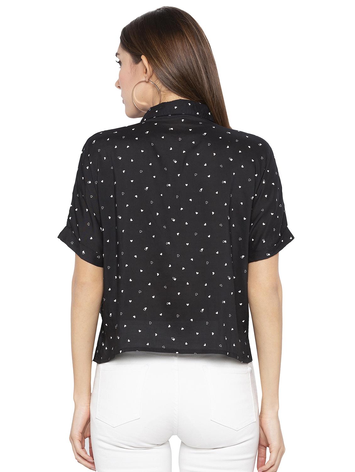 short sleeved heart print shirt - 16360875 - Zoom Image - 3