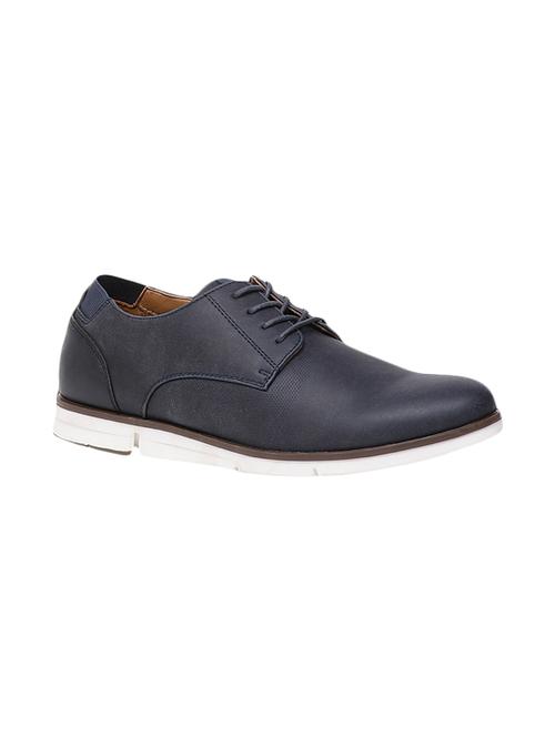 blue leatherette lace-up derbys - 16360925 - Very Small Image - 1