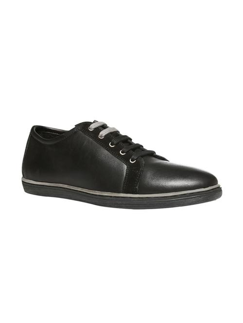 black leatherette lace up sneakers - 16360937 - Very Small Image - 1