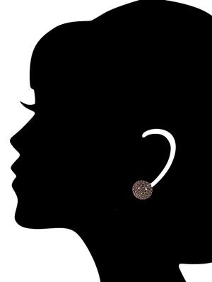 red metal chandballi earring - 16363816 - Standard Image - 3